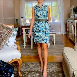 0P vintage fun sundress blue and green